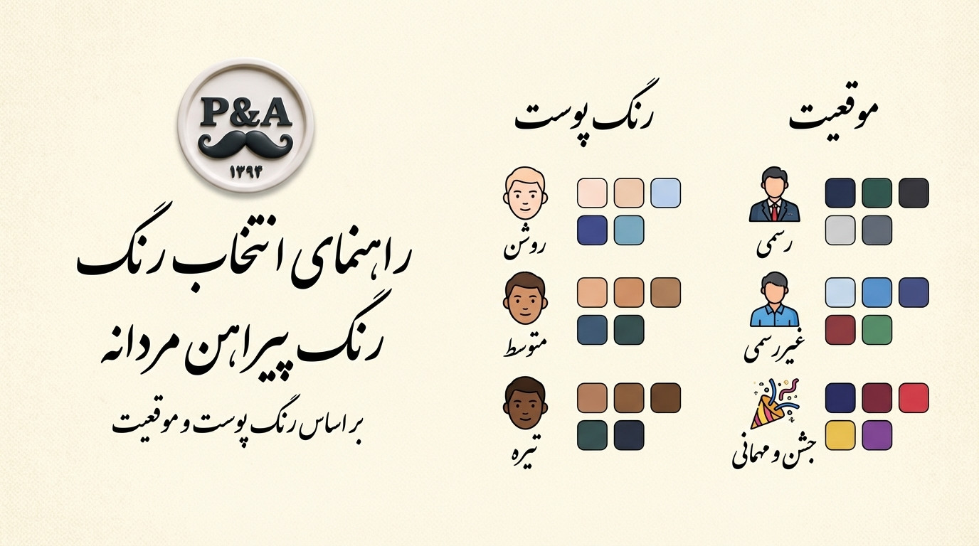 راهنمای انتخاب رنگ پیراهن مردانه بر اساس رنگ پوست و موقعیت