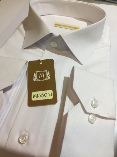 پیراهن آستین بلند رنگ سفید قواره رگولار پارچه فلورا