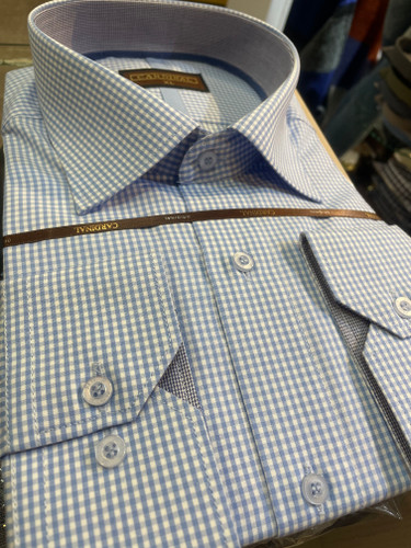 پیراهن چهارخانه ریز پارچه نخ