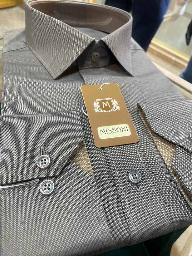 پیراهن آستین بلند تک جیب پارچه جودون