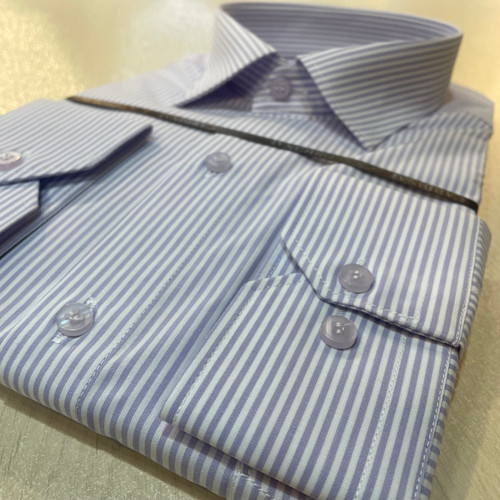 پیراهن آستین بلند راه راه پارچه آرو