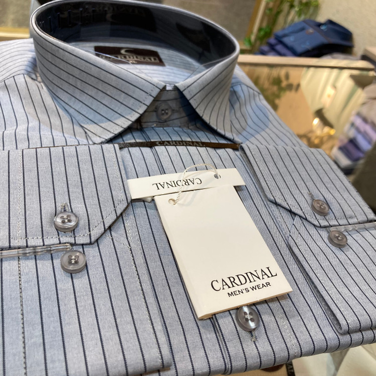 پیراهن آستین بلند راه راه تک جیب