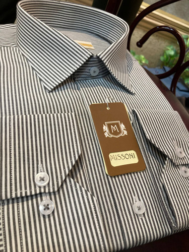 پیراهن آستین بلند راه راه طرح دیپلمات