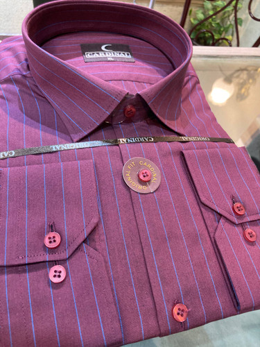 پیراهن آستین بلند پارچه آرو طرح راه راه