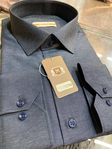 پیراهن آستین بلند پارچه فلورا تک جیب طرح ساده