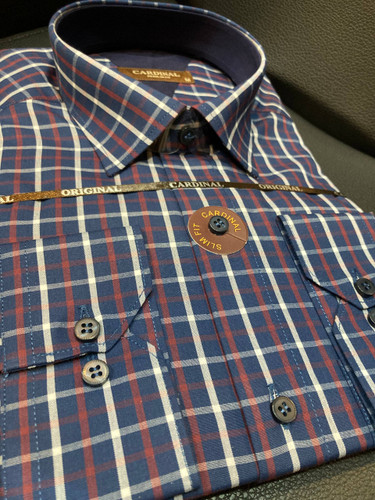 پیراهن چهارخانه پارچه آرو تایلندی تک جیب