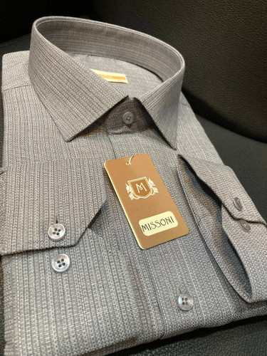 پیراهن آستین بلند طرح دار پارچه فلورا