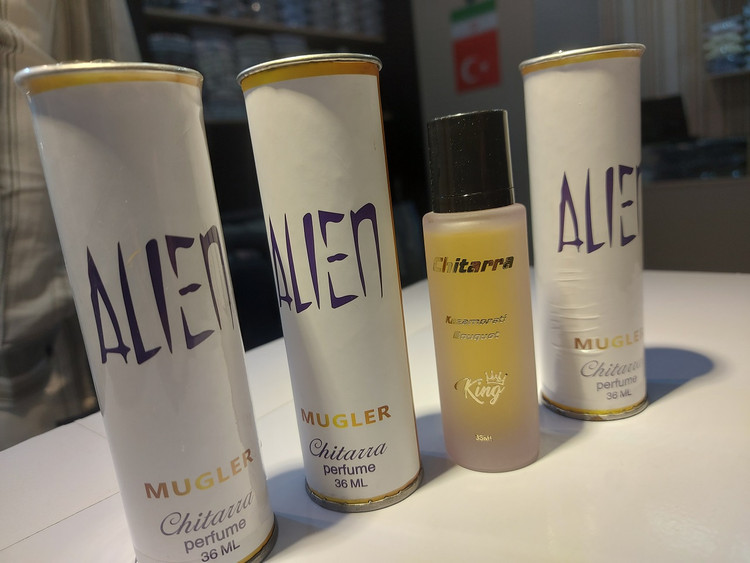 ادکلن جیبی مردانه Chitarra-Alien- MUGLER-(kazamorati Bouquet) حجم 36 میلی لیتر