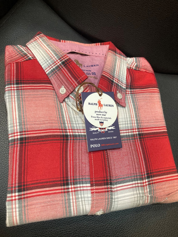 پیراهن آستین بلند چهارخانه نخ پنبه